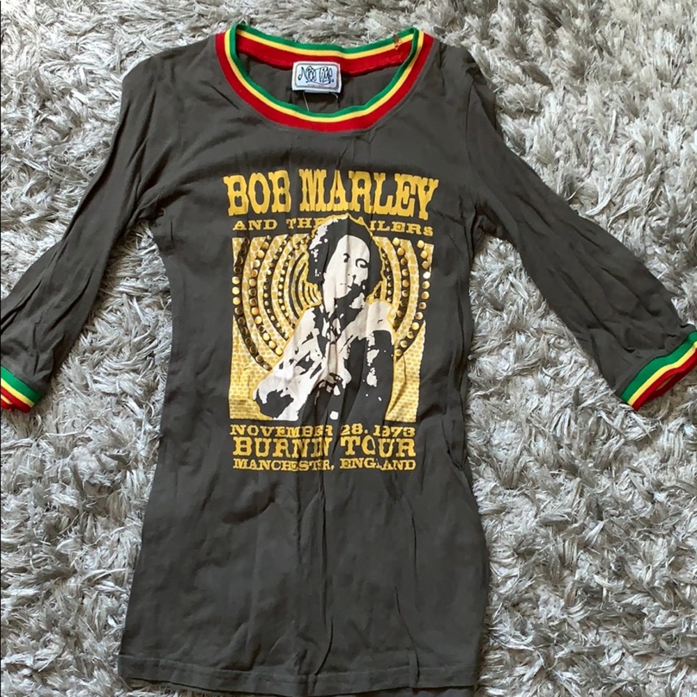 Bob marley 3/4 sleeve band shirt